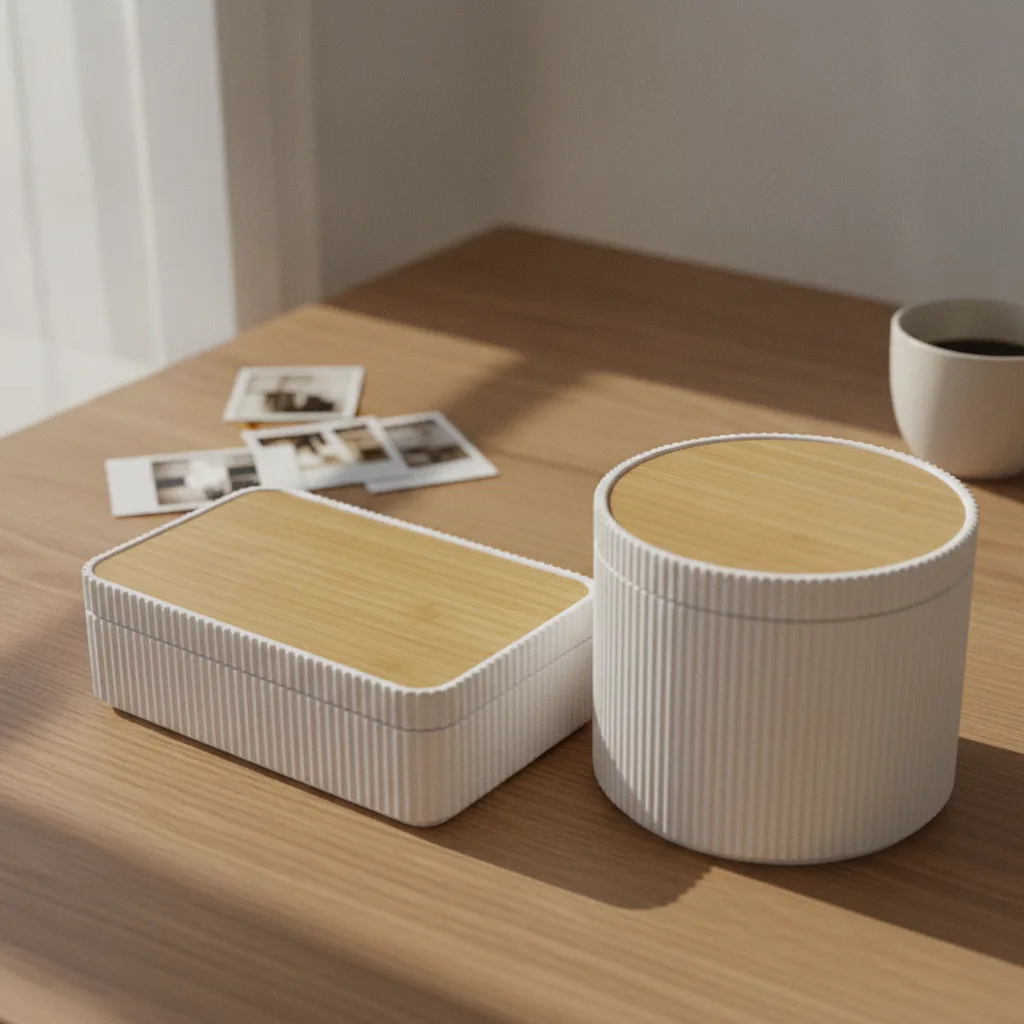 PrntAllDay Fluted Box mit Bambusdeckel